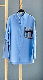 GÖMLEK MAVİ CEPLİ