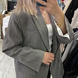 GRİ ÇİZGİLİ CEKET