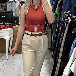 BELİ LASTİKLİ KUMAŞ PANTOLON