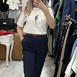 BELİ LASTİKLİ KUMAŞ PANTOLON