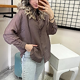 QUZU  S/M/L  BEDEN GÖMLEK KAHVERENGİ